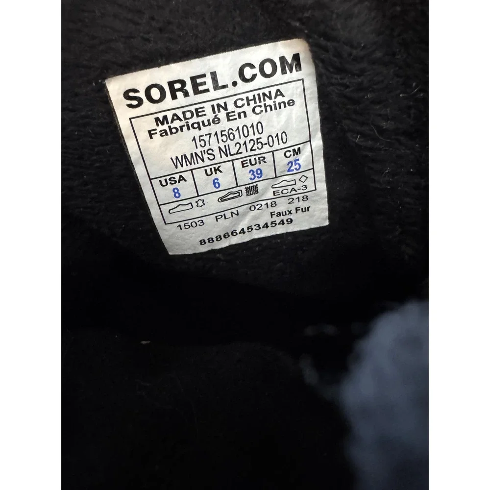 Sorel Slimpack Riding Black Suede Waterproof Duck Boots Heel Buckle Strap 8